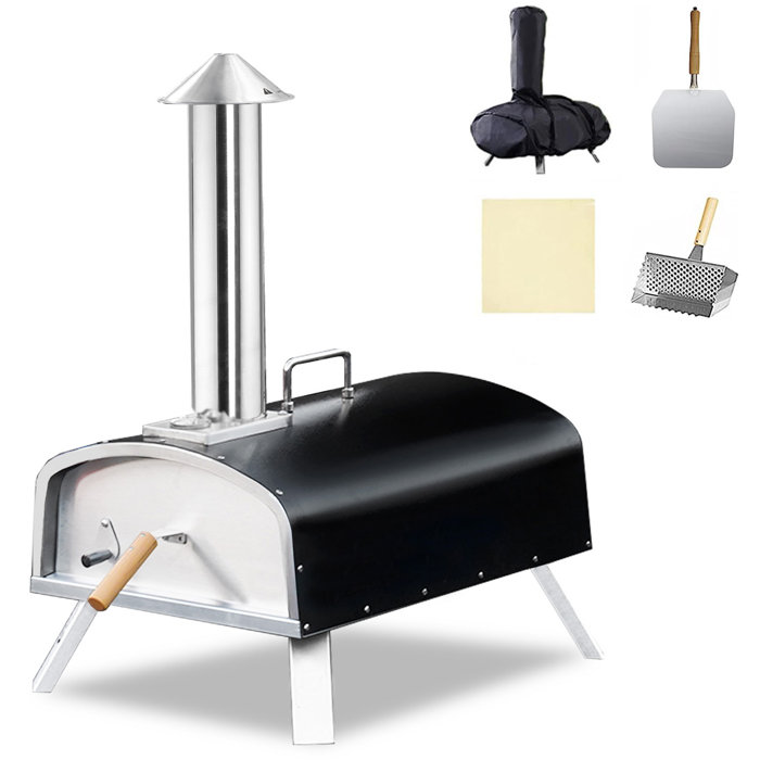 PIZZELLO 16inch Portable Pellet Pizza Oven Outdoor Wood Fired Pizza